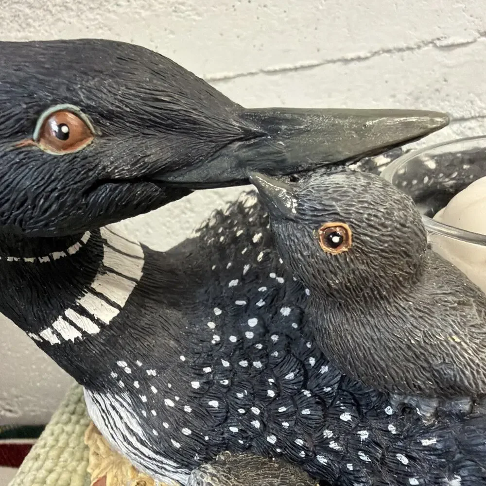Collectibles by Innovation Gardenscapes Loon And Babies Candleholder Ducks Birds